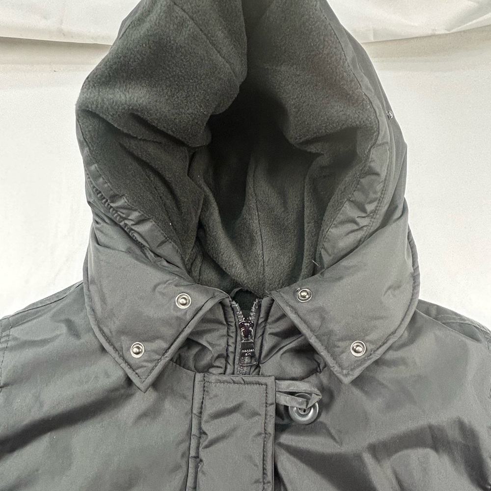 Madden Girl Black Hooded Winter Coat Jacket Faux Fur Trim Size S/P - Picture 14 of 16